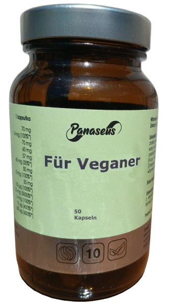 Kapseln, 50 St. für Vaganer und Vegetarier mit Eisen, Jod, Vitaminen B Komplex, C, Biotin für optimale Versorgung